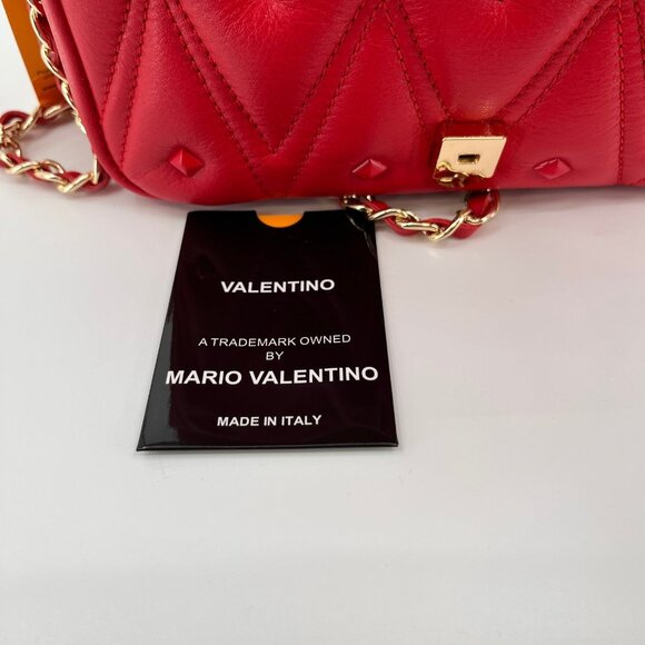 Valentino by Mario Valentino Poisson Crossbody Red Quilted Leather Bag - Picture 8 of 16